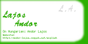 lajos andor business card